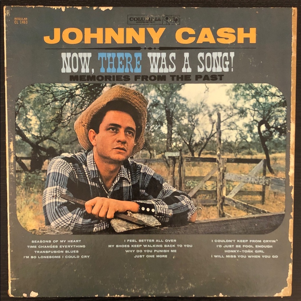 Johnny Cash Vinyl Lp Record Album Now, There Was A Song! ‘60